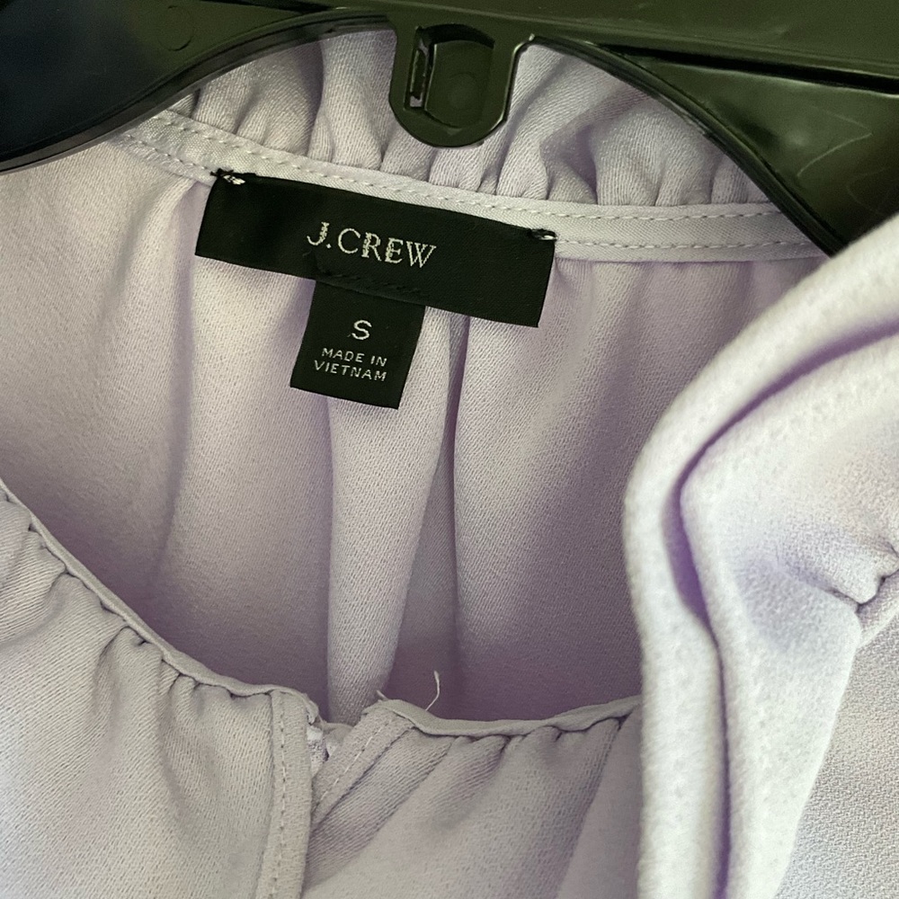 J. Crew Lavender Ruffle Blouse - Picture 2 of 6